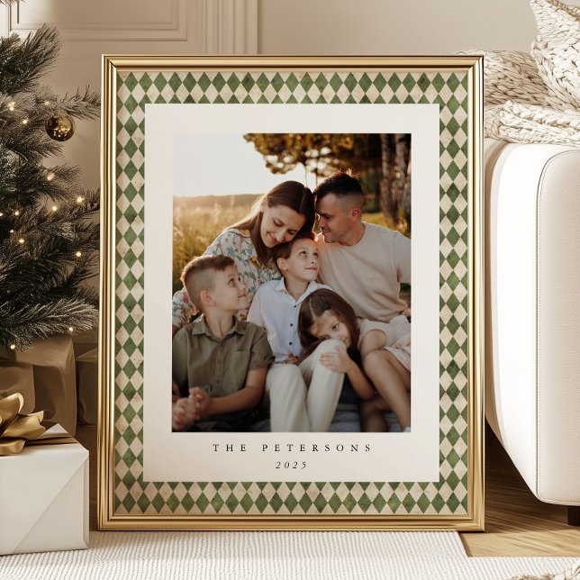 Poster de Noël de la famille personnalisée Green P (Créateur téléchargé)