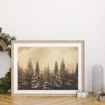 Poster de Noël de la Forêt de Pins de Chien vintag<br><div class="desc">Capturez la magie de la saison des Fêtes avec cet Express rouge Vintage de Noël Train Wall Art. Cette oeuvre présente une machine à vapeur rouge classique qui traverse un paysage hivernal enneigé, évoquant la nostalgie et l'esprit d'aventure que Noël apporte. Avec des couleurs riches et des détails complexes, cette...</div>