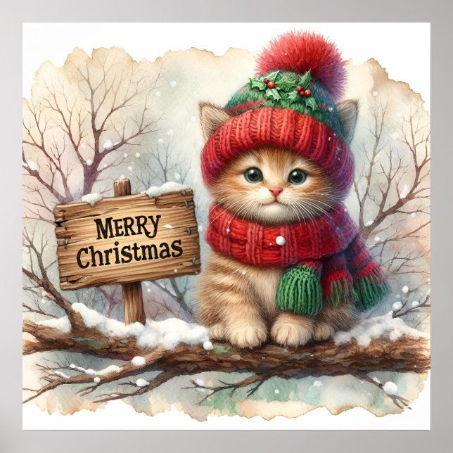 Poster de Noël Kitty (Devant)