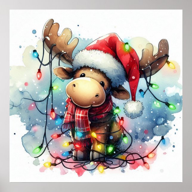 Poster de Noël Moose (Devant)