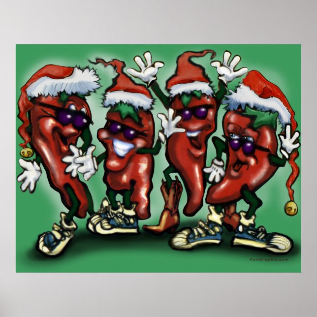 Poster de Noël Peppers Party (Devant)