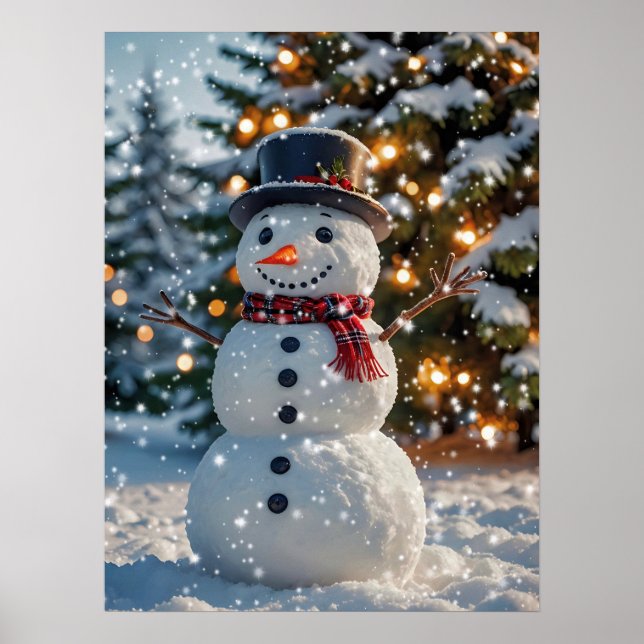 Poster de Noël Snowman (Devant)