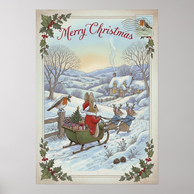 Poster de Noël Vintage (Devant)