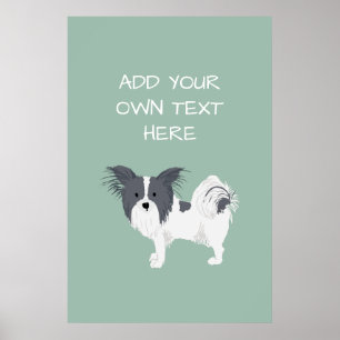 Poster de nom de chien personnalisé Papillon