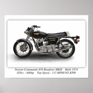Poster de Norton Commando 850 Roadster MKII - A3