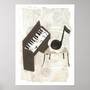 Poster de notes musicales