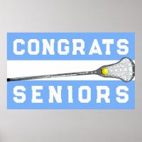 Poster de nuit de Lacrosse Team Light Blue