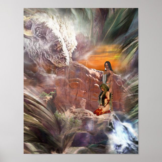 Poster de nuit des Mariages indiens d'Amérique (Devant)