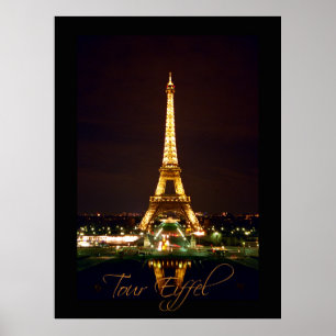 Poster de nuit Tour Eiffel