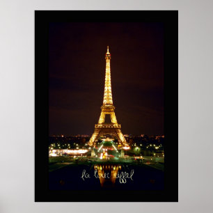 Poster de nuit Tour Eiffel
