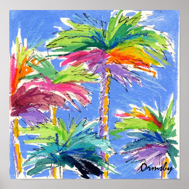 Poster de palmiers sauvages (Devant)