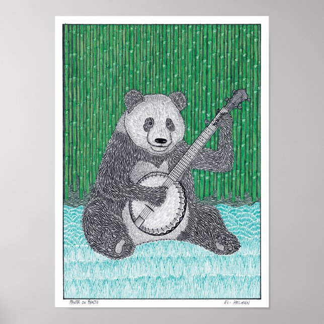 Poster de Panda sur Banjo (Devant)