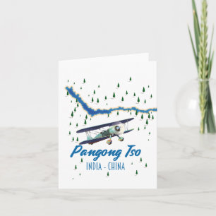 Poster de Pangong Tso India sur la carte de la Chi