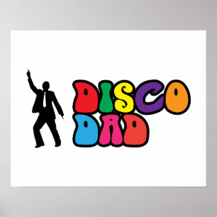 Poster de papa disco - Un cadeau psychédélique pou