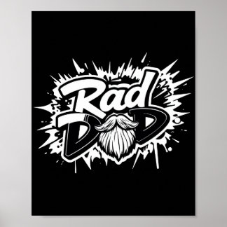 Poster de papa Rad - Cadeau de Fête des pères Cool