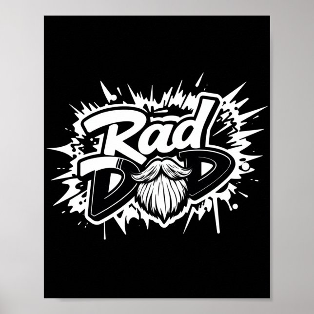 Poster de papa Rad - Cadeau de Fête des pères Cool (Devant)