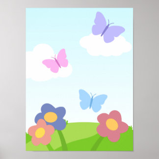 Poster de papillon mignon