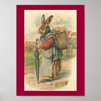 Poster de Pâques du lapin Sage