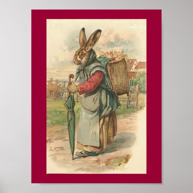 Poster de Pâques du lapin Sage (Devant)