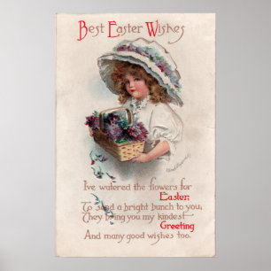 Poster de Pâques vintage dans Bonnet