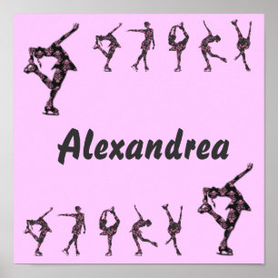 Poster de patinage artistique - Ajouter un nom