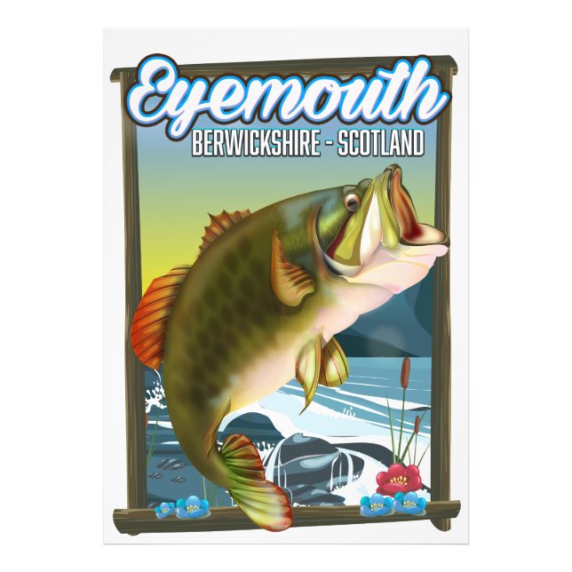 Poster de pêche Eyemouth Berwickshire Scotland. (Devant)
