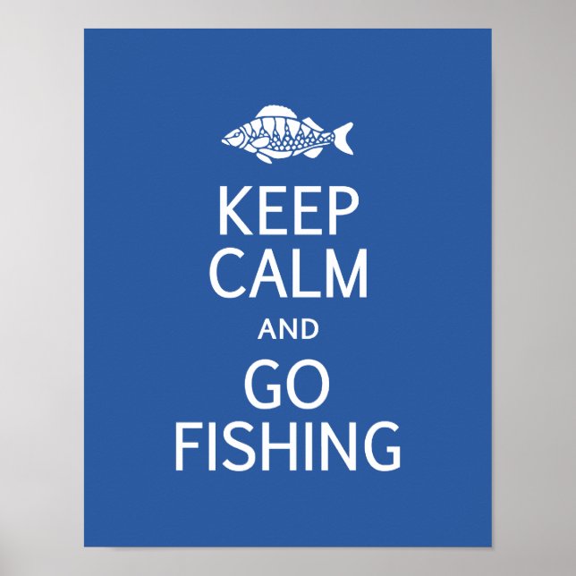 Poster de pêche Keep Calm & Go (Devant)