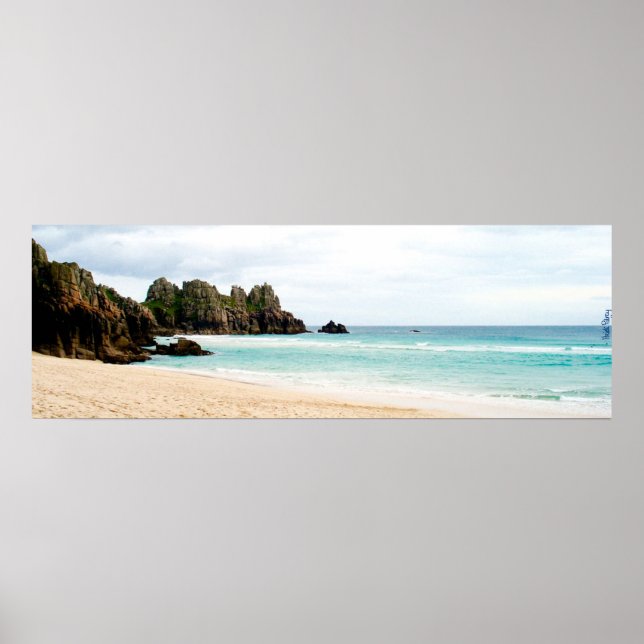 Poster de Pedn Vounder, Cornwall Beach (Devant)