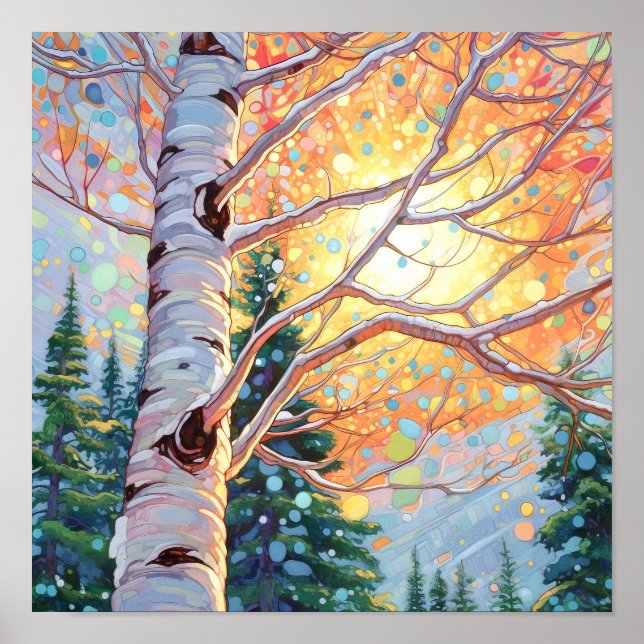 Poster de peinture à l'aquarelle de la forêt de Su (Devant)