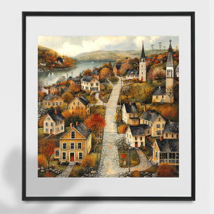 Poster de peinture à l'huile d'art populaire de la
