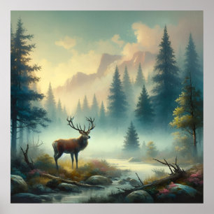 Poster de peinture à l'huile de porc
