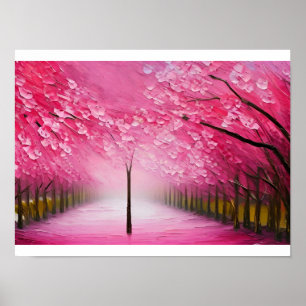 Poster de peinture à l'huile de Sakura de Cherry B