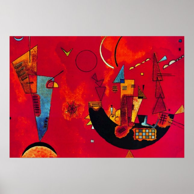 Poster de peinture Abstraite Kandinsky Mit und Geg (Devant)