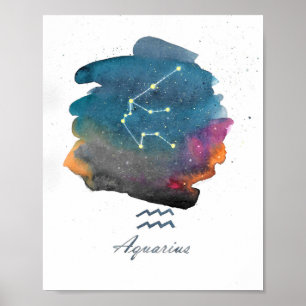 Poster de peinture Aquarius Constellation étonnant