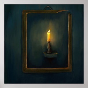 Poster de peinture aux chandelles