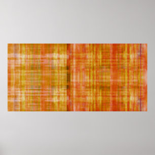 Poster de peinture couleur orange Art