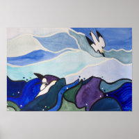 Poster de peinture de filets de plongée