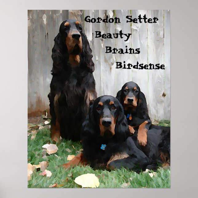 Poster de peinture de Gordon Setter Generations (Devant)