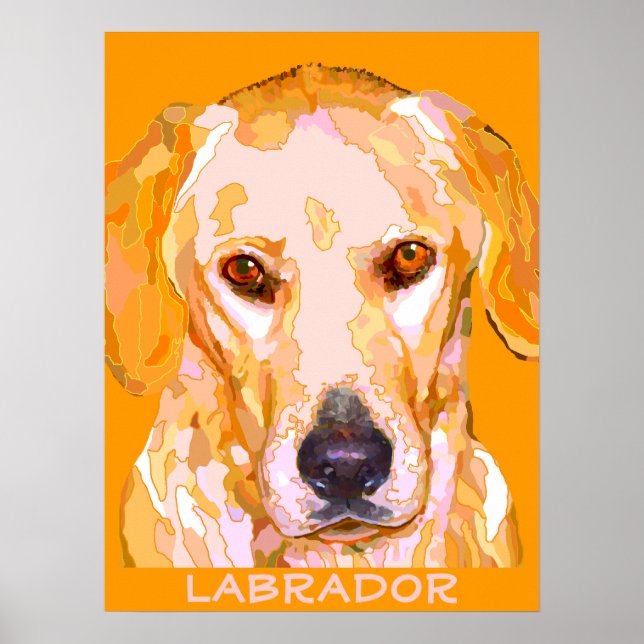 Poster de peinture de Labrador Retriever (Devant)