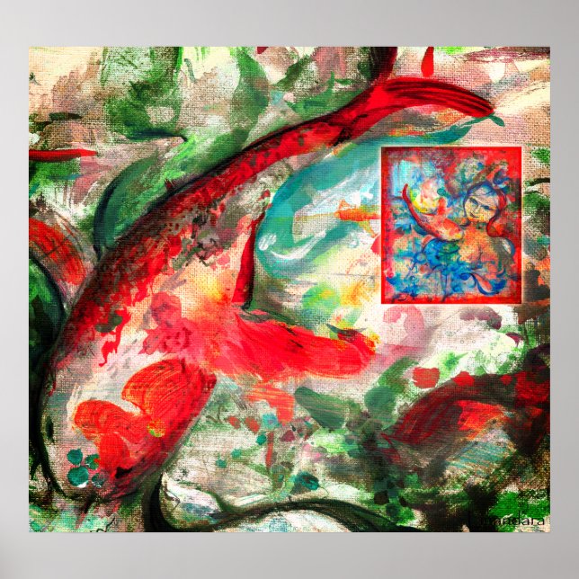 Poster de peinture de poisson Koi Carp (Devant)