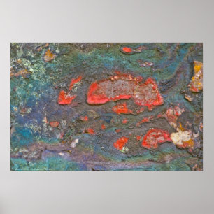 Poster de peinture de roche colorée de la nature