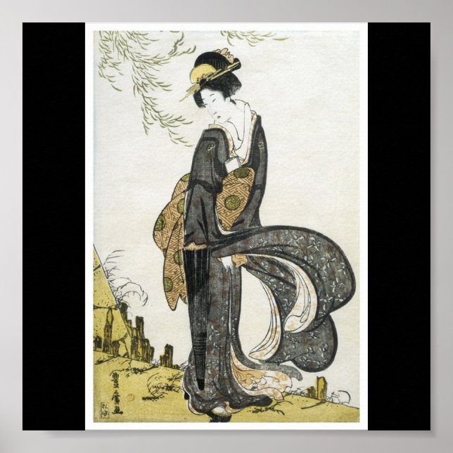Poster de peinture japonaise c. 1805 (Devant)