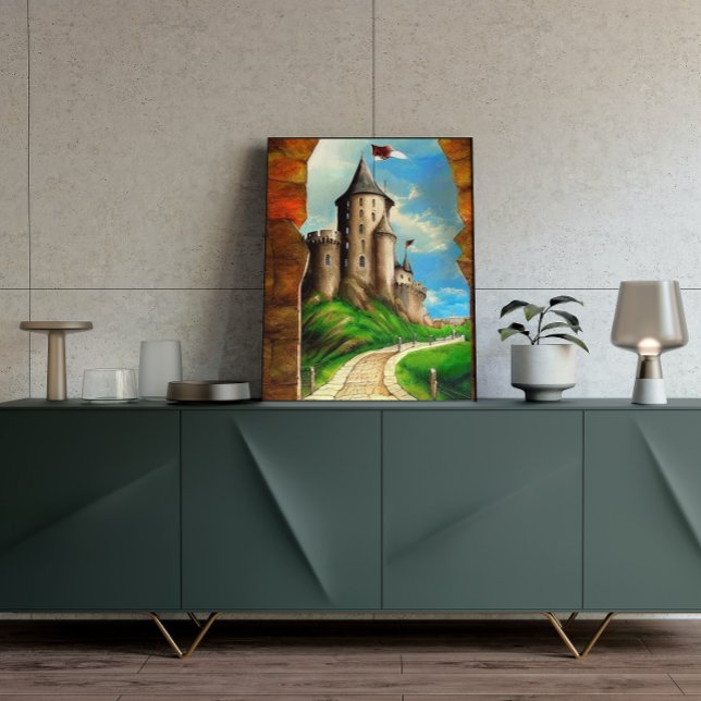 Poster de peinture sur la route du château (Créateur téléchargé)