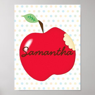 Poster de pépinière de pomme de nom