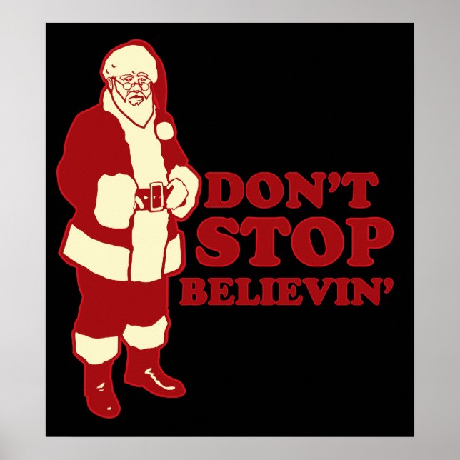 Poster de père Noël Don't Stop Believin (Devant)