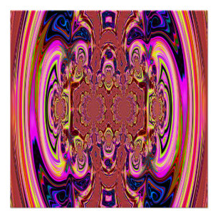 Poster de Perfect Spectaculaire Cosmique Orange