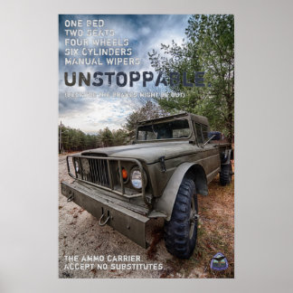 Poster de petit porteur de munitions non stoppable