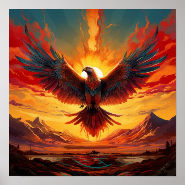 Poster de Phoenix de Sunrise - Faune majestueuse (Devant)