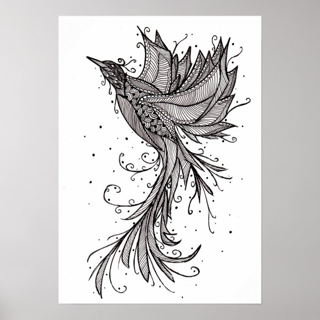 Poster de Phoenix Lineart (Devant)