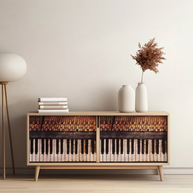 Poster de piano vintage pour meubles papier découp (This is a decoupage mockup, your design may appear smaller or larger depending on furniture.)